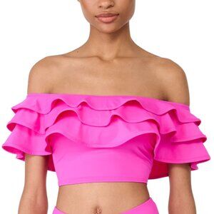 NWT Kate Spade New York Vivid Snapdragon Ruffle Bikini Top Small S